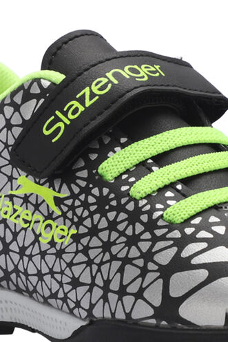 Slazenger CRYSTAL Unisex Çocuk Futbol Ayakkabıları Siyah - Yeşil - Thumbnail