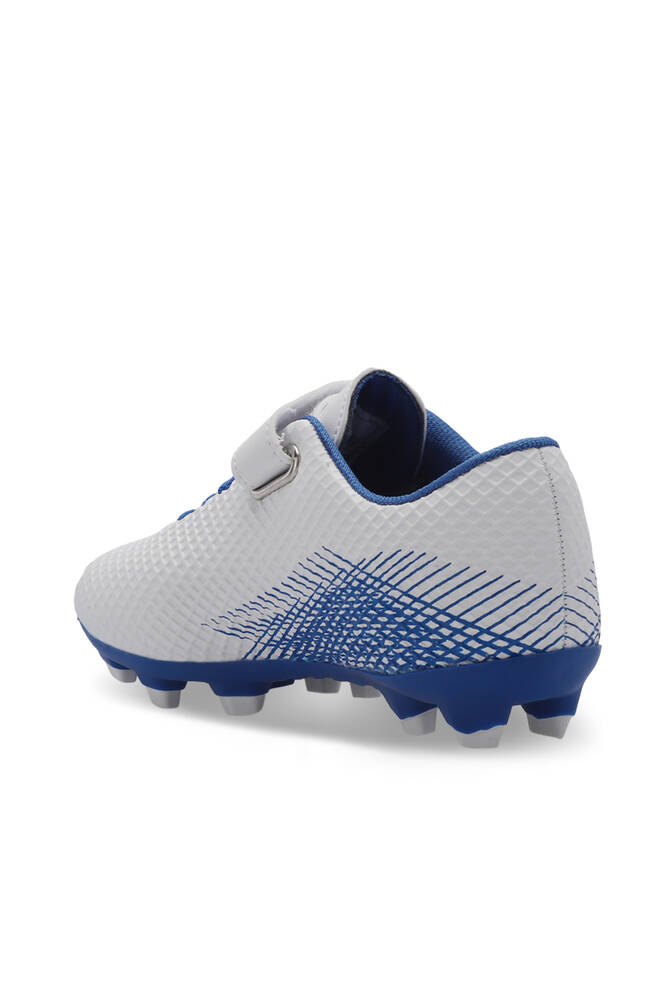 Slazenger CULTURAL Unisex Çocuk Futbol Ayakkabıları Beyaz - Kraliyet Mavi