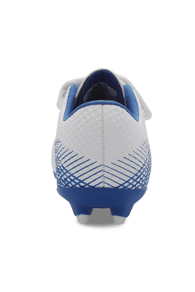 Slazenger CULTURAL Unisex Çocuk Futbol Ayakkabıları Beyaz - Kraliyet Mavi