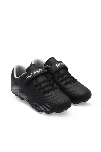 Slazenger CULTURAL Unisex Çocuk Futbol Ayakkabıları Siyah - Gri - Thumbnail