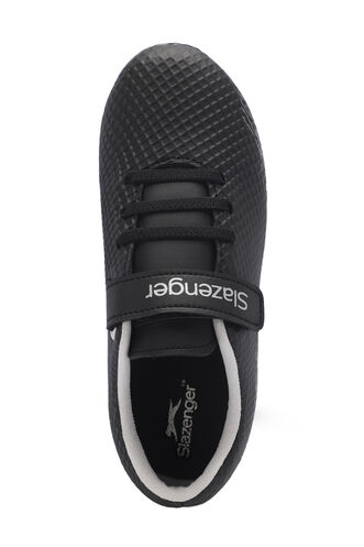 Slazenger CULTURAL Unisex Çocuk Futbol Ayakkabıları Siyah - Gri - Thumbnail
