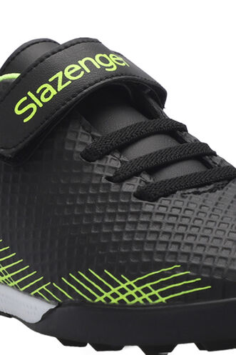Slazenger CULTURAL Unisex Çocuk Futbol Ayakkabıları Siyah - Yeşil - Thumbnail