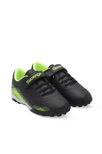 Slazenger CULTURAL Unisex Çocuk Futbol Ayakkabıları Siyah - Yeşil - Thumbnail