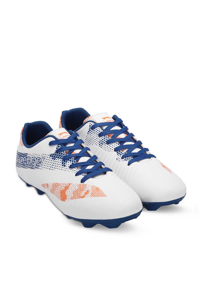 Slazenger CYPRUS KRP Erkek Çocuk Futbol Ayakkabıları Beyaz - Kraliyet Mavi
