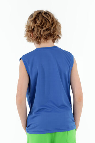 Slazenger DAVORKA Boys' Sleeveless T-Shirt Saks Blue - Thumbnail