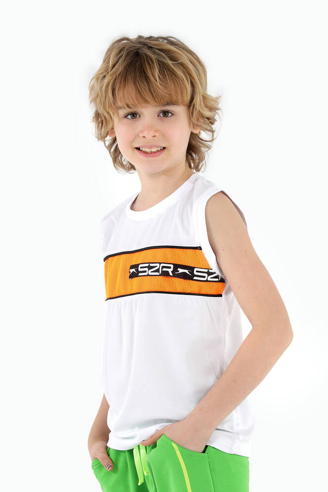 Slazenger DAVORKA Boys' Sleeveless T-Shirt White