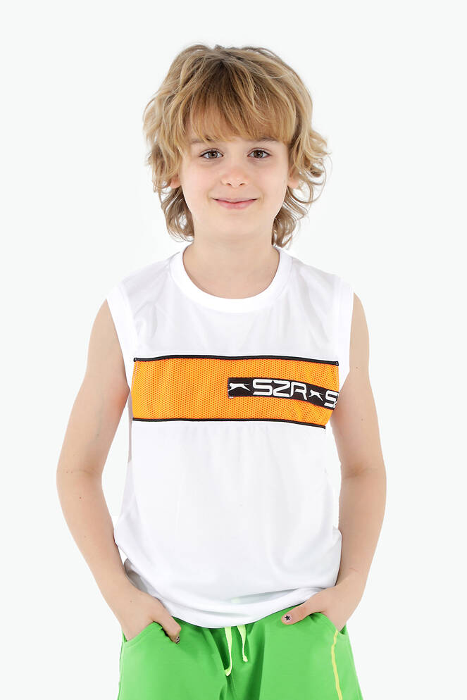 Slazenger DAVORKA Boys' Sleeveless T-Shirt White