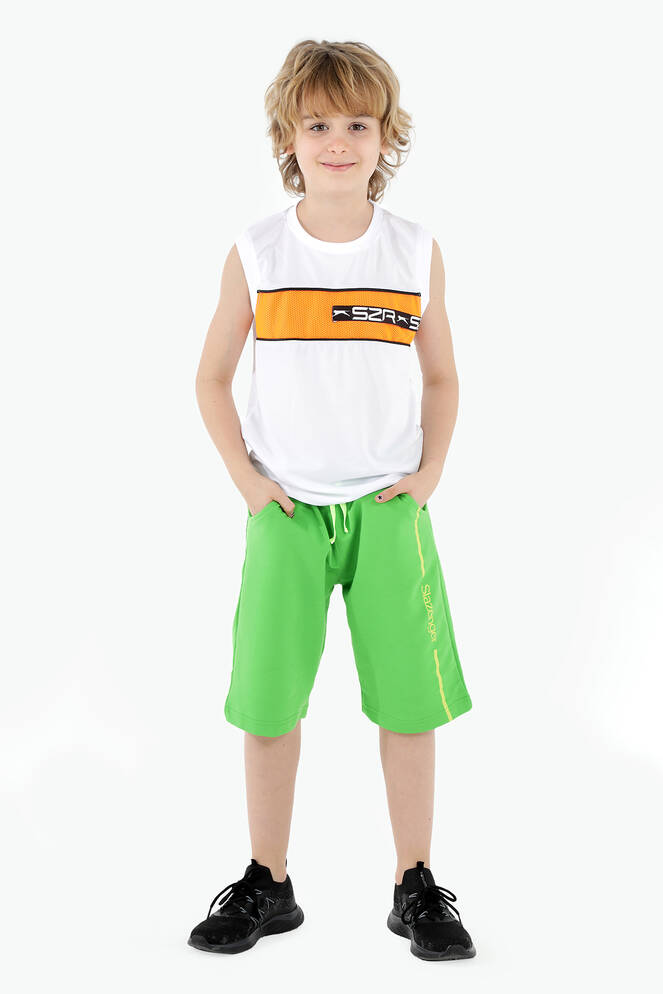 Slazenger DAVORKA Erkek Çocuk Kolsuz T-Shirt Beyaz