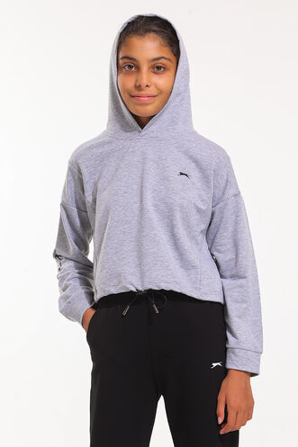 Slazenger DEBBIE Girls' Child Sweatshirt Gray - Thumbnail