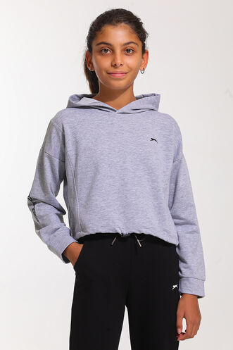 Slazenger DEBBIE Kız Çocuk Sweatshirt Gri - Thumbnail