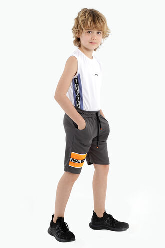 Slazenger DEBORA Erkek Çocuk Şort Koyu Gri - Thumbnail