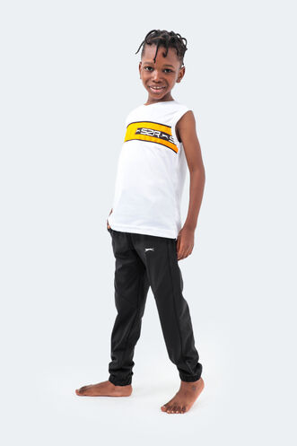 Slazenger DESERT Boy Child Sweatpants Bottoms Black - Thumbnail