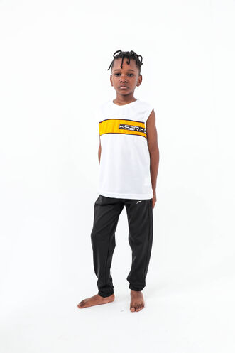 Slazenger DESERT Boy Child Sweatpants Bottoms Black - Thumbnail