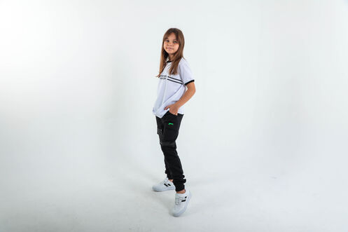 Slazenger DESI Unisex Children's Tracksuit Bottoms Black - Thumbnail