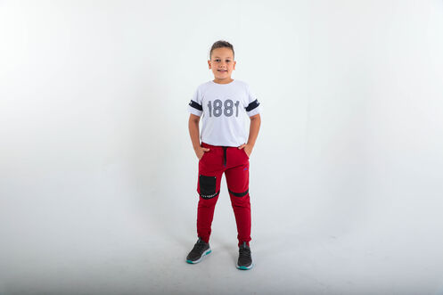 Slazenger DESI Kids Unisex Tracksuit Bottoms Red - Thumbnail