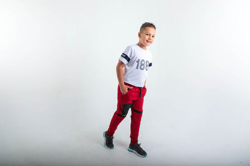 Slazenger DESI Kids Unisex Tracksuit Bottoms Red - Thumbnail