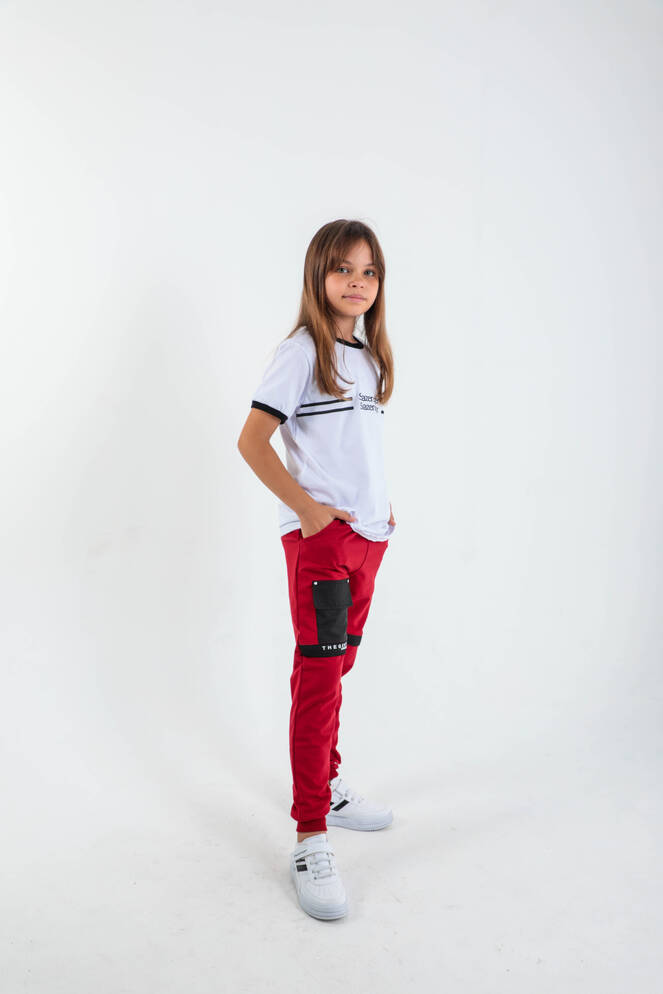 Slazenger DESI Unisex Çocuk Eşofman Altı Kırmızı