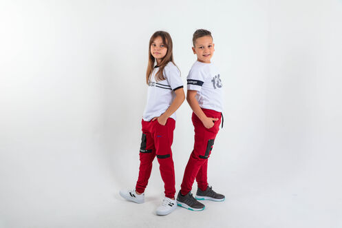 Slazenger DESI Unisex Çocuk Eşofman Altı Kırmızı - Thumbnail