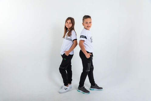 Slazenger DESI Unisex Çocuk Eşofman Altı Siyah - Thumbnail