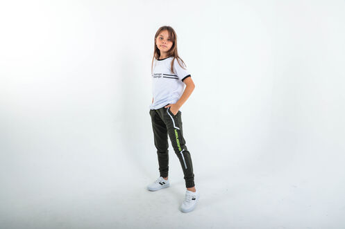 Slazenger DETLEV Kids' Tracksuit Bottoms Khaki - Thumbnail