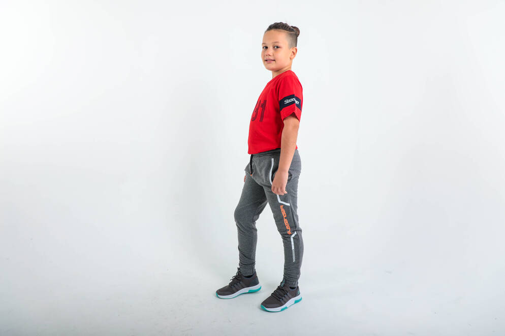 Slazenger DETLEV Unisex Çocuk Eşofman Altı Koyu Gri