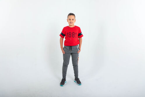 Slazenger DETLEV Unisex Çocuk Eşofman Altı Koyu Gri - Thumbnail