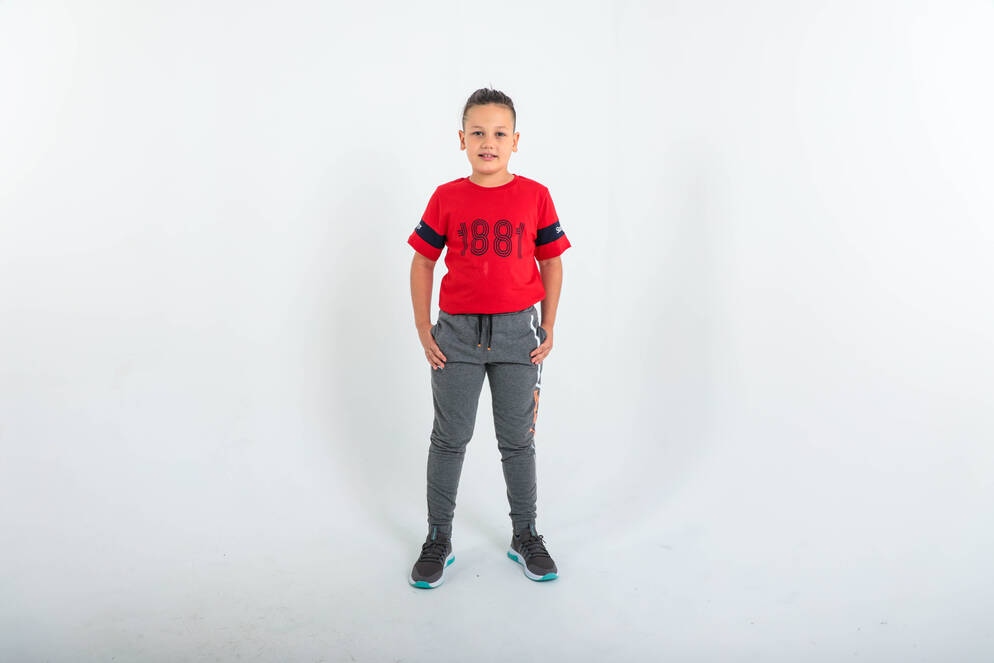 Slazenger DETLEV Unisex Çocuk Eşofman Altı Koyu Gri