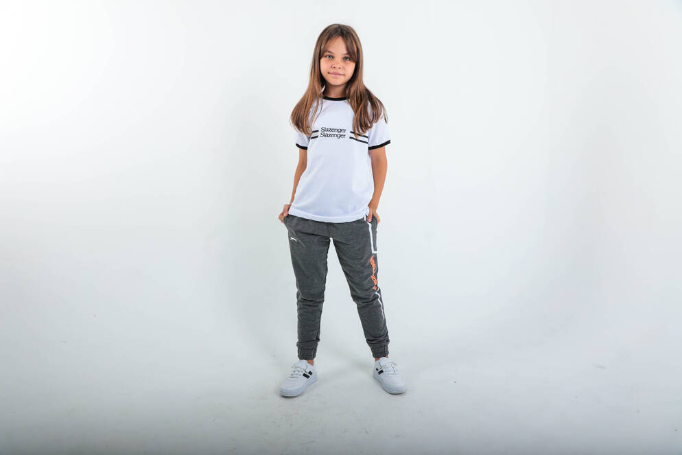 Slazenger DETLEV Unisex Çocuk Eşofman Altı Koyu Gri