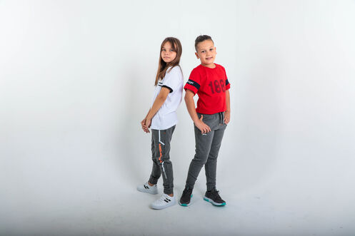 Slazenger DETLEV Unisex Çocuk Eşofman Altı Koyu Gri - Thumbnail