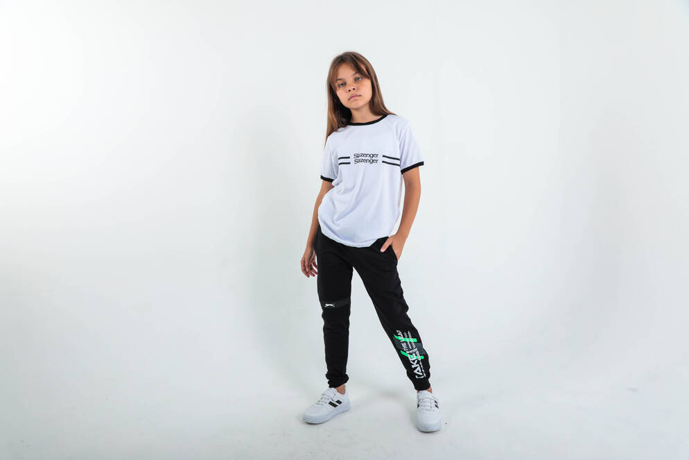 Slazenger DEVAN Unisex Children's Tracksuit Bottoms Black