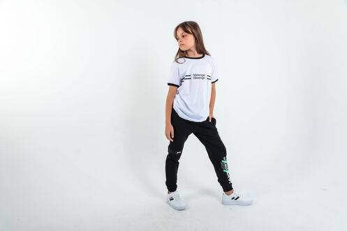 Slazenger DEVAN Unisex Children's Tracksuit Bottoms Black - Thumbnail