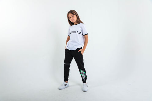 Slazenger DEVAN Unisex Children's Tracksuit Bottoms Black - Thumbnail