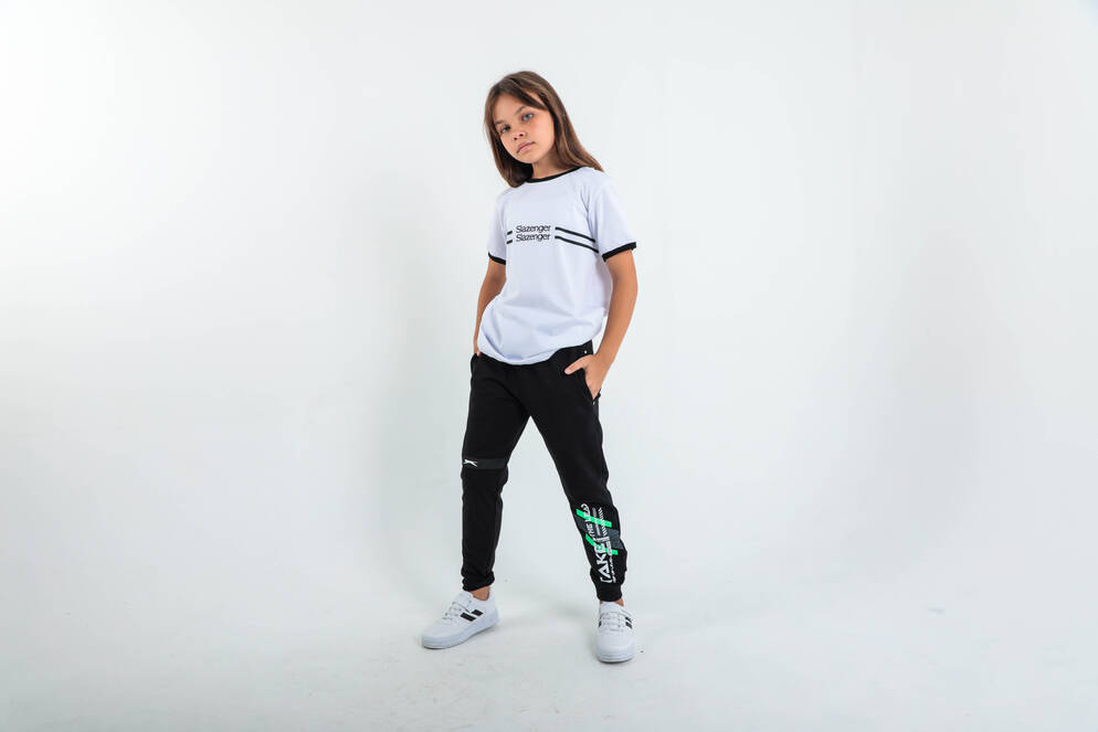 Slazenger DEVAN Unisex Children's Tracksuit Bottoms Black