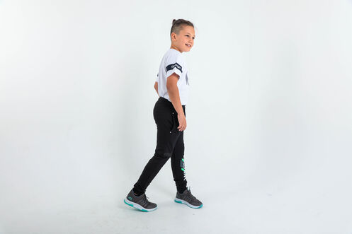 Slazenger DEVAN Unisex Children's Tracksuit Bottoms Black - Thumbnail