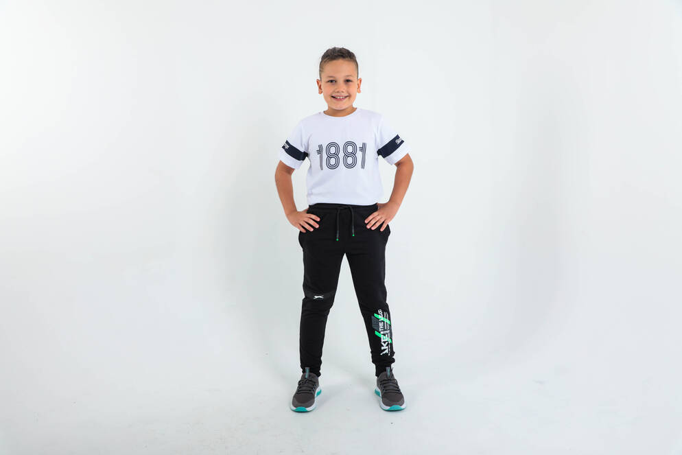 Slazenger DEVAN Unisex Children's Tracksuit Bottoms Black