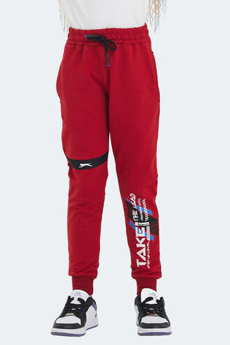 Slazenger DEVAN Kids' Tracksuit Bottoms Red - Thumbnail