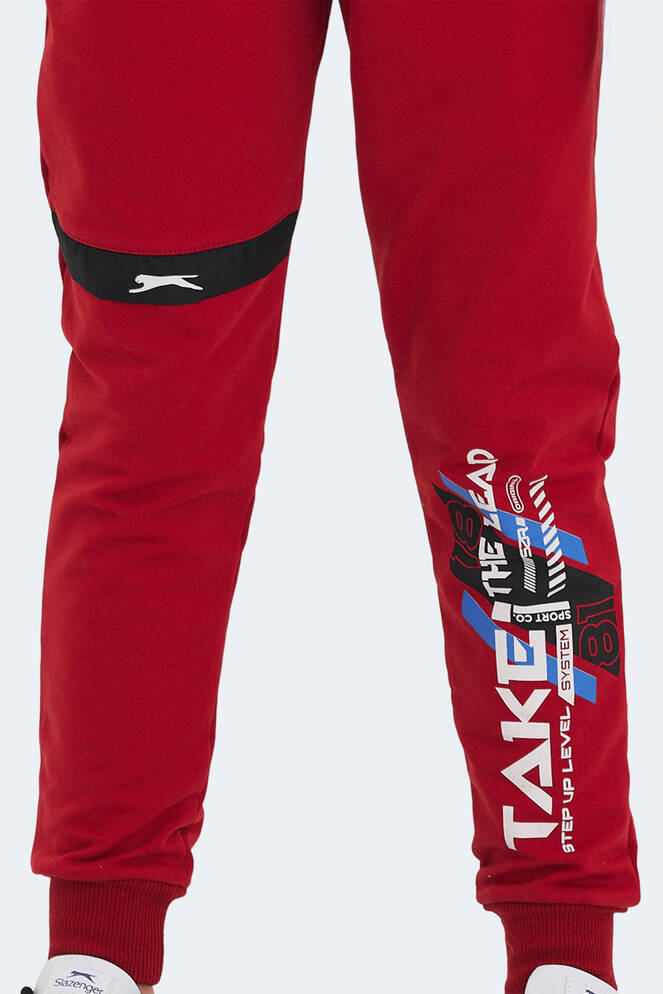 Slazenger DEVAN Unisex Çocuk Eşofman Altı Kırmızı