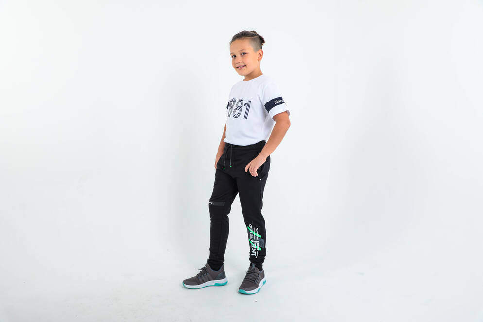 Slazenger DEVAN Unisex Çocuk Eşofman Altı Siyah