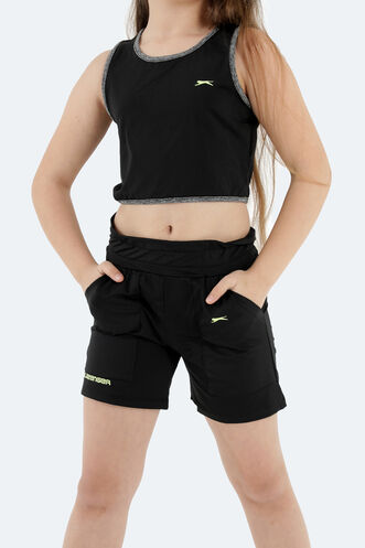 Slazenger DEVARAJ Girl Child Shorts Black - Thumbnail