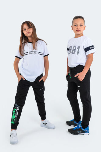 Slazenger DEVARAJ Unisex Çocuk Eşofman Altı Siyah - Thumbnail