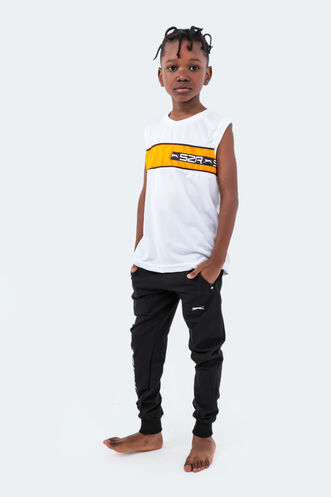 Slazenger DEVARAJ Unisex Çocuk Eşofman Altı Siyah - Thumbnail