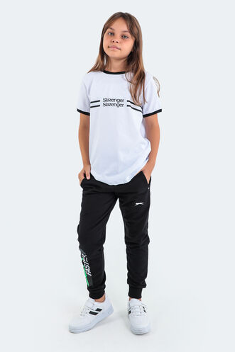 Slazenger DEVARAJ Unisex Çocuk Eşofman Altı Siyah - Thumbnail