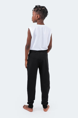 Slazenger DEVARAJ Unisex Çocuk Eşofman Altı Siyah - Thumbnail