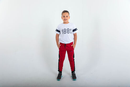 Slazenger DIDIER Kids Unisex Tracksuit Bottoms Red - Thumbnail