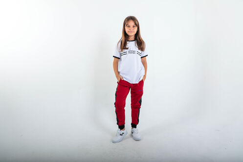 Slazenger DIDIER Kids Unisex Tracksuit Bottoms Red - Thumbnail