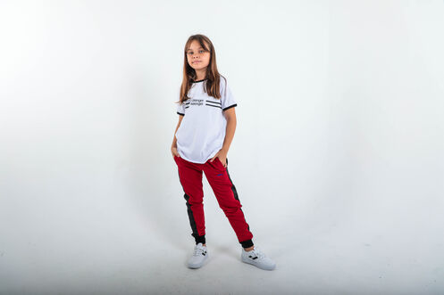 Slazenger DIDIER Kids Unisex Tracksuit Bottoms Red - Thumbnail