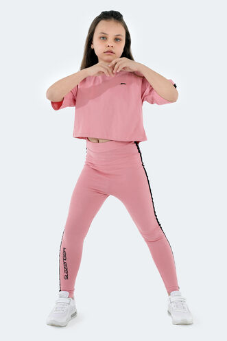 Slazenger DIJANA Kız Çocuk Tayt Seti Pudra - Thumbnail