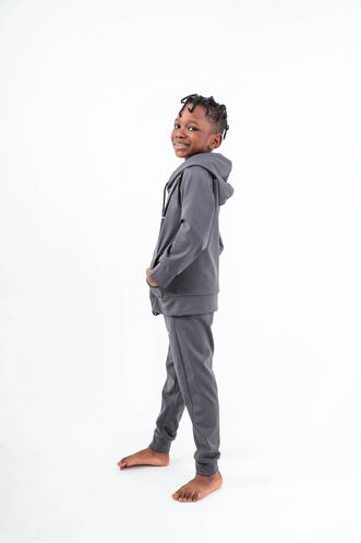 Slazenger DIKLA Unisex Children's Tracksuit Dark Grey - Thumbnail