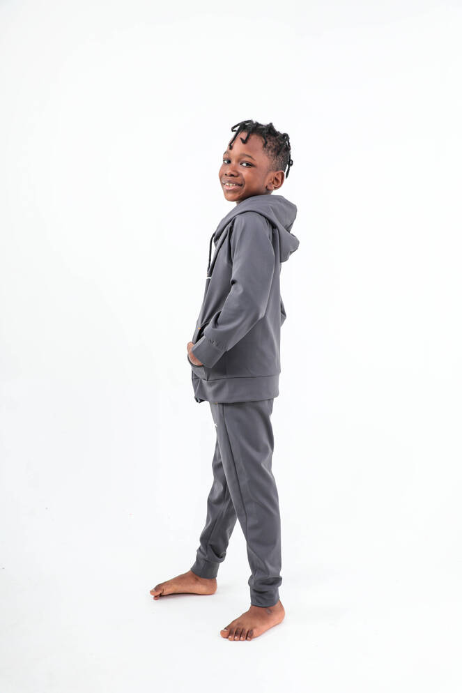 Slazenger DIKLA Unisex Children's Tracksuit Dark Grey