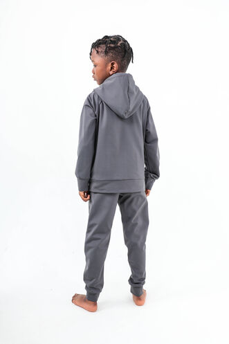 Slazenger DIKLA Unisex Children's Tracksuit Dark Grey - Thumbnail